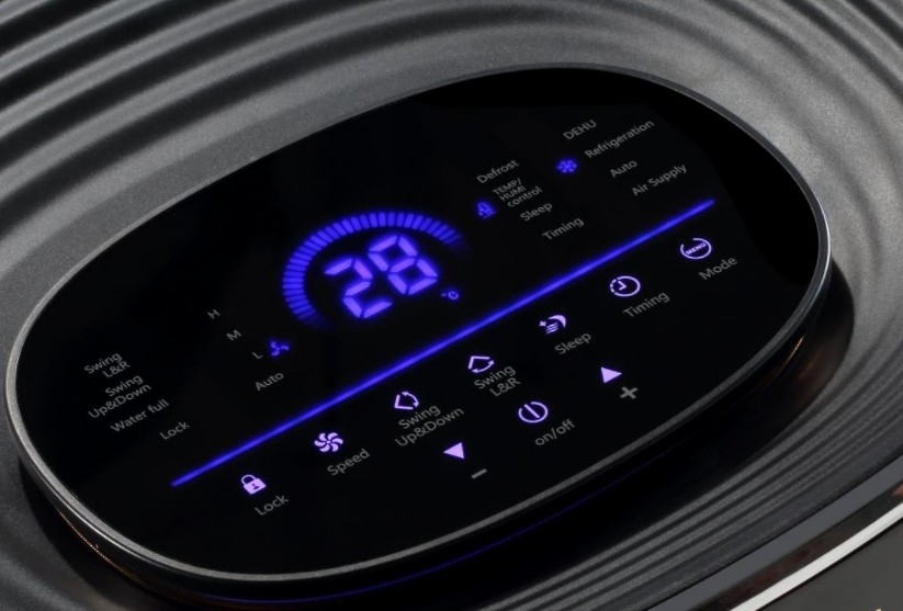 9000BTU เครื่องทําความเย็นอากาศระเหยพกพา 4 รูปแบบการทํางาน 2 ความเร็วของพัดลม ความปลอดภัยเด็กล็อค