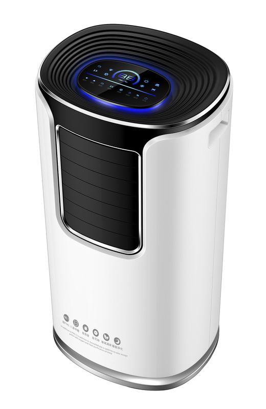 9000BTU เครื่องทําความเย็นอากาศระเหยพกพา 4 รูปแบบการทํางาน 2 ความเร็วของพัดลม ความปลอดภัยเด็กล็อค